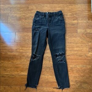 Distressed Black Women Jeans Good American
